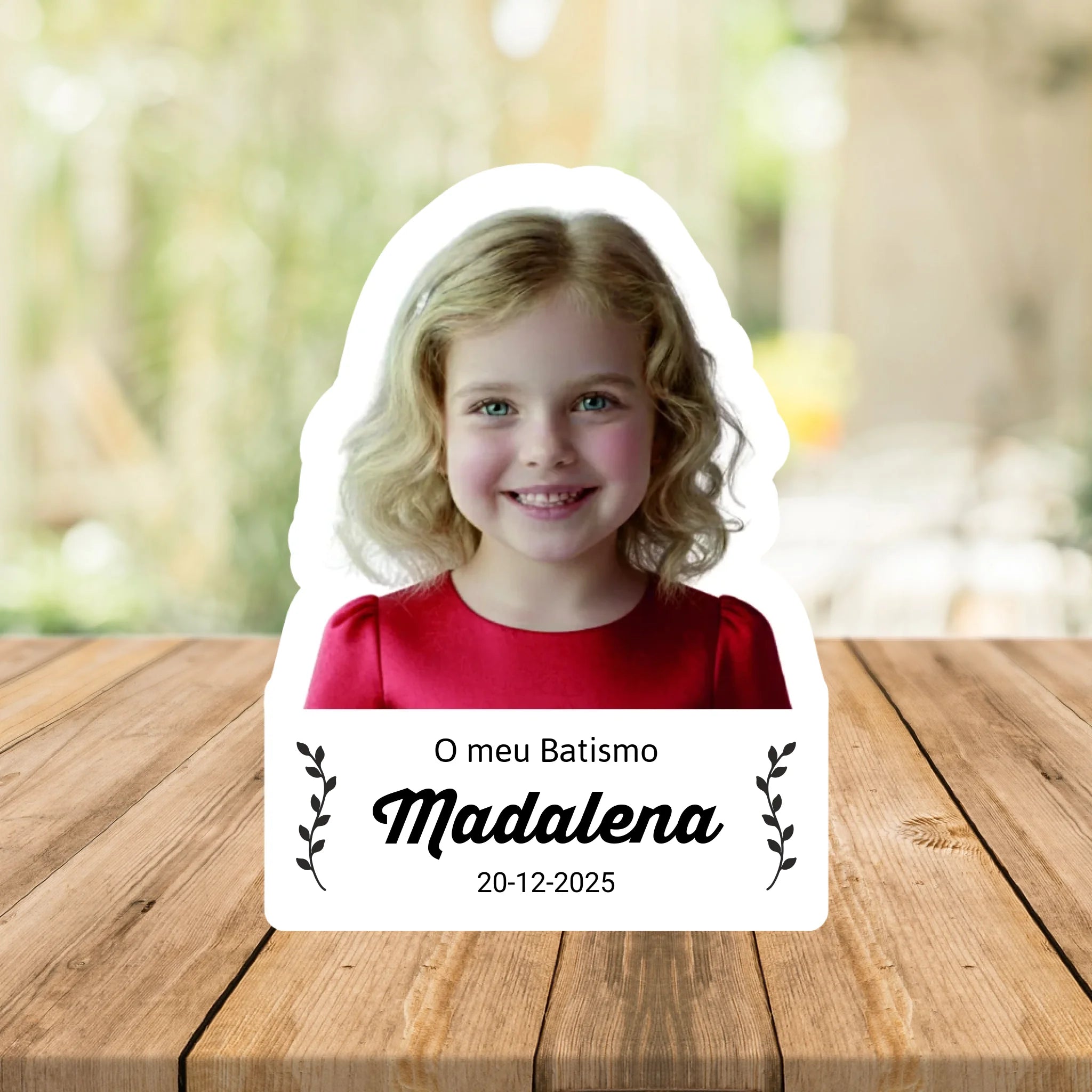 Lembrança Personalizada com Fotografia (a cores) - Laser Madeira